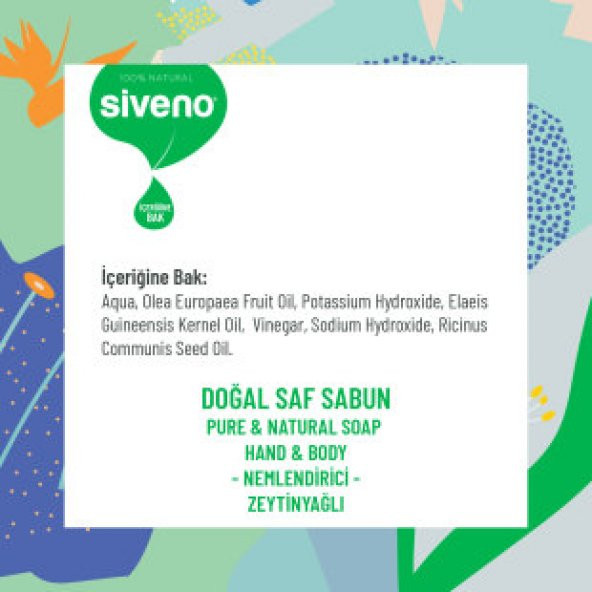 Siveno %100 Doğal Sıvı Kastil Sabun Zeytinyağlı Yoğun Nemlendirici Arındırıcı Bitkisel Vegan 1000 ml - 5