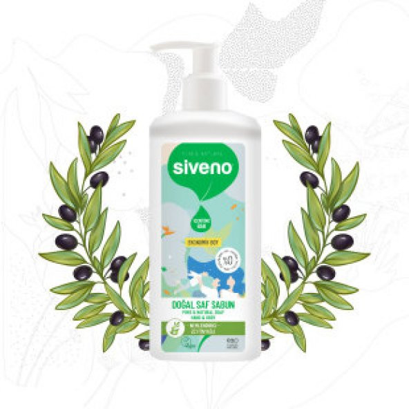 Siveno %100 Doğal Sıvı Kastil Sabun Zeytinyağlı Yoğun Nemlendirici Arındırıcı Bitkisel Vegan 1000 ml - 6
