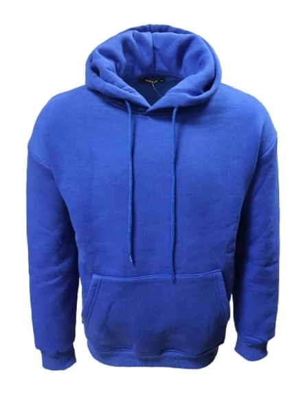 Tarz Cool T01128 Erkek Pamuklu Kapüşonlu Şardonlu Üç İplik Sweatshirt - 7