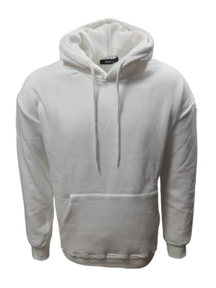 Tarz Cool T01128 Erkek Pamuklu Kapüşonlu Şardonlu Üç İplik Sweatshirt - 11