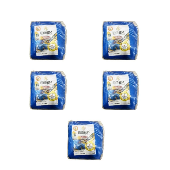 Emek Çadır Kumaşı Branda Tente UV Güneşlik Gölgelik Koruma Yağmur Su Geçirmez - 2x5 Metre - 5 Paket
