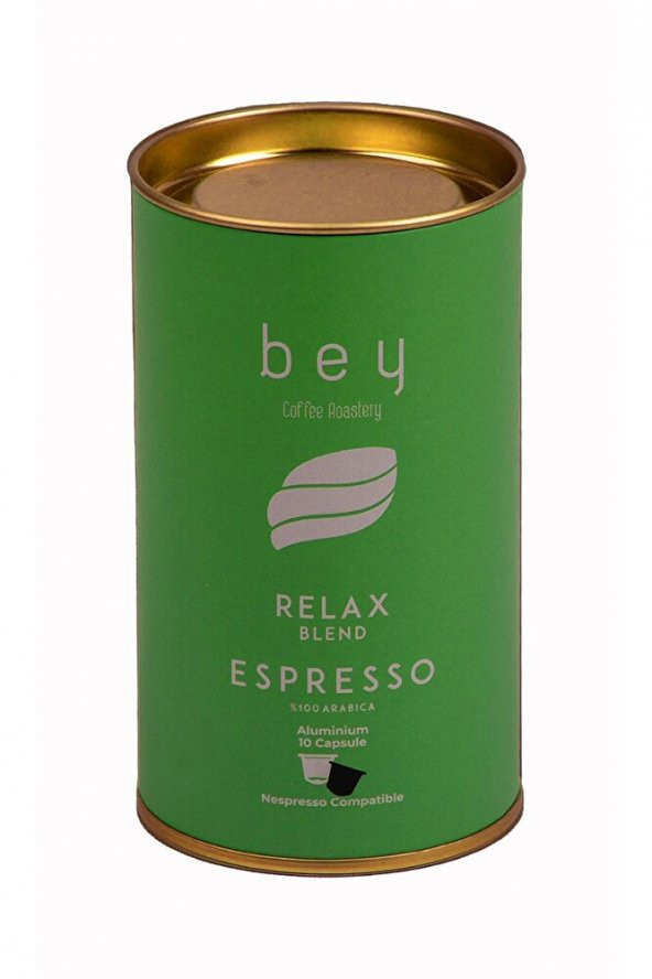 Bey Coffee Roastery Relax Blend Nespresso Uyumlu Aluminyum Kapsül Kahve 10 Adet