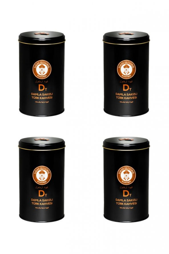 Damla Sakızlı Türk Kahvesi Teneke 250 G - 4’lü Set