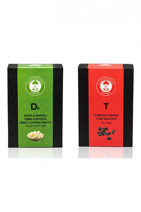 Damla Sakızlı Dibek Kahvesi Kutu 200 G & Türk Kahvesi Kutu 200 G - 2’li Set