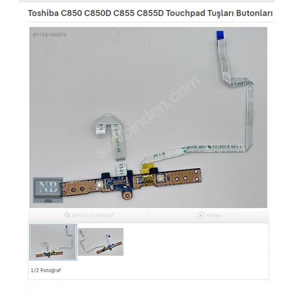 Toshiba C850 C850D C855 C855D Touchpad Tuşları Butonları