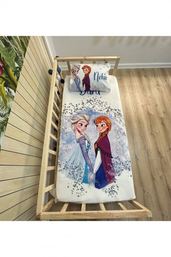 KARLAR ÜLKESİ ANNA VE ELSA YATAK ÖRTÜSÜ VE YASTIK KILIFI - 2