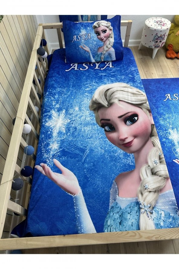 Elsa Çocuk Odası Takım (fon Perde- Yatak Örtüsü Ve Yastık - Halı 100x160 )