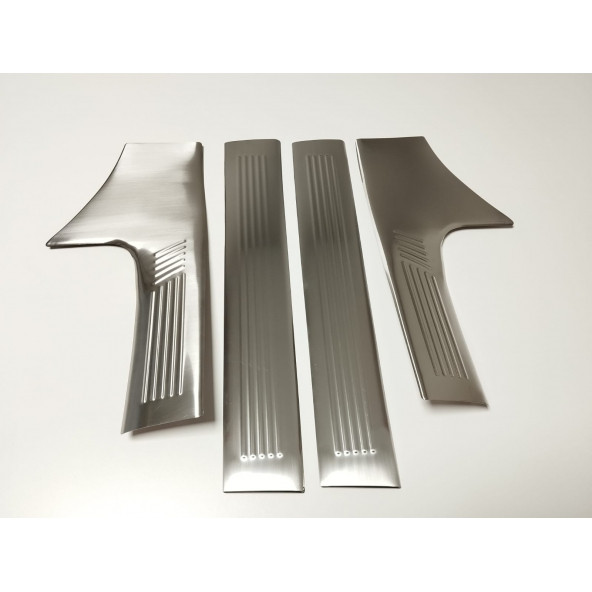 Peugeot 408 Krom İç Kapı Eşiği 4 Parça 2022+ Paslanmaz Çelik TAŞLI - Resim 4