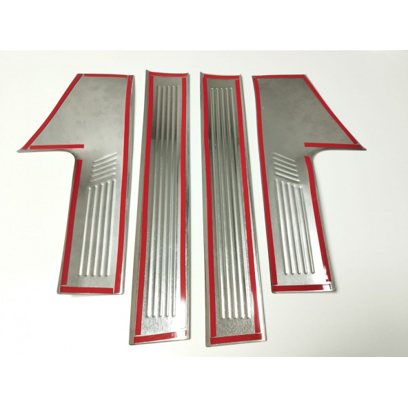 Peugeot 408 Krom İç Kapı Eşiği 4 Parça 2022+ Paslanmaz Çelik TAŞLI - Resim 7