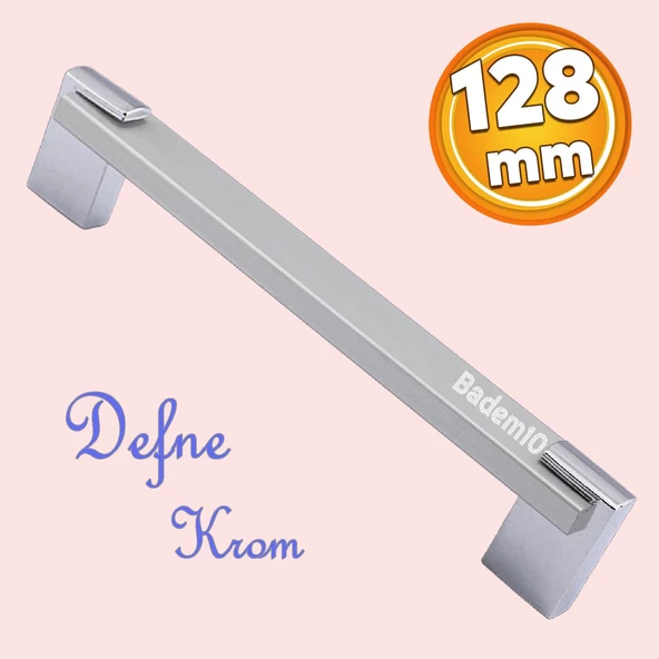 Mobilya Metal Kulp Defne 128 Mm Krom Mutfak Dolabı Çekmece Tv Ünite Dolap Kapak Kulpu Kulpları Kulbu