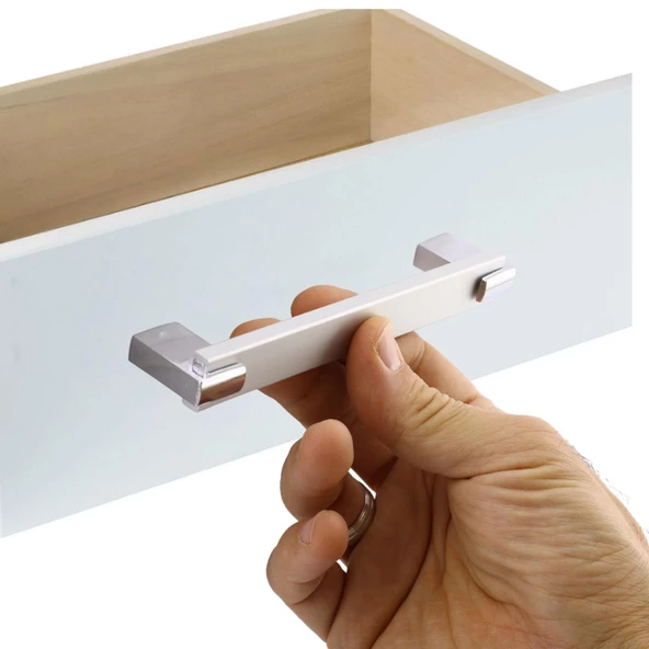 Mobilya Metal Kulp Defne 128 Mm Krom Mutfak Dolabı Çekmece Tv Ünite Dolap Kapak Kulpu Kulpları Kulbu - 3