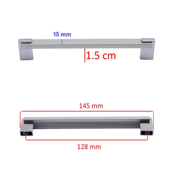 Mobilya Metal Kulp Defne 128 Mm Krom Mutfak Dolabı Çekmece Tv Ünite Dolap Kapak Kulpu Kulpları Kulbu - 2