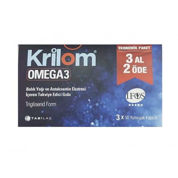 Krilom Omega-3 50 Yumuşak Kapsül - 3 Al 2 Öde