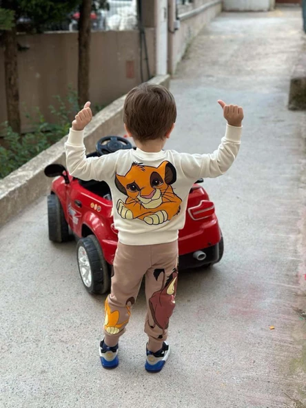 ERKEK ÇOCUK LİON SNOOPY ÖRÜMCEK ADAM 3 İPLİK PAMUK EŞOFMAN TAKIMI - 8
