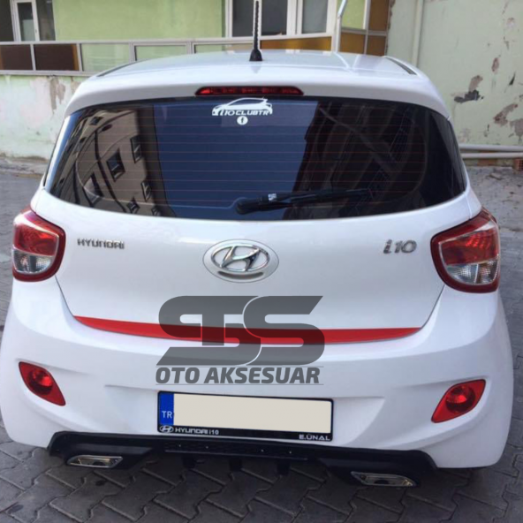 Hyundai i10 Difüzör Arka Tampon Eki 2 Egzoz Çıkışlı Siyah - 3