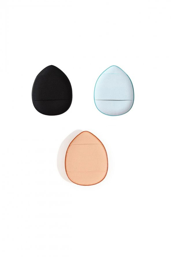 3 Adet Mini Kozmetik Puf Parmak Yüz Makyaj Sünger Göz Altı Kapatıcı Kuru Islak Bez Süngeri Concealer - 2