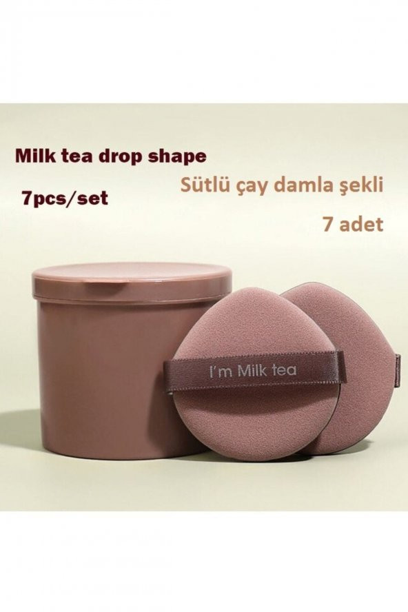 7 Adet Kozmetik Puf Seti Çiftyan Yumuşak Fondöten Nemlendirici Yüz Makyaj Bez Sünger Güzellik Seti - 2