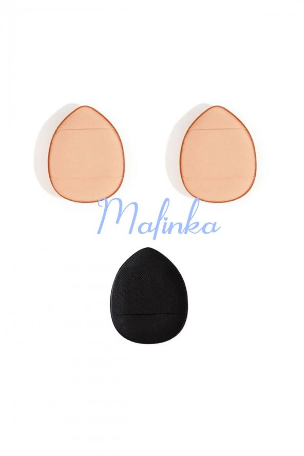 3 Adet Mini Kozmetik Puf Parmak Yüz Makyaj Sünger Göz Altı Kapatıcı Kuru Islak Bez Süngeri Concealer - 2