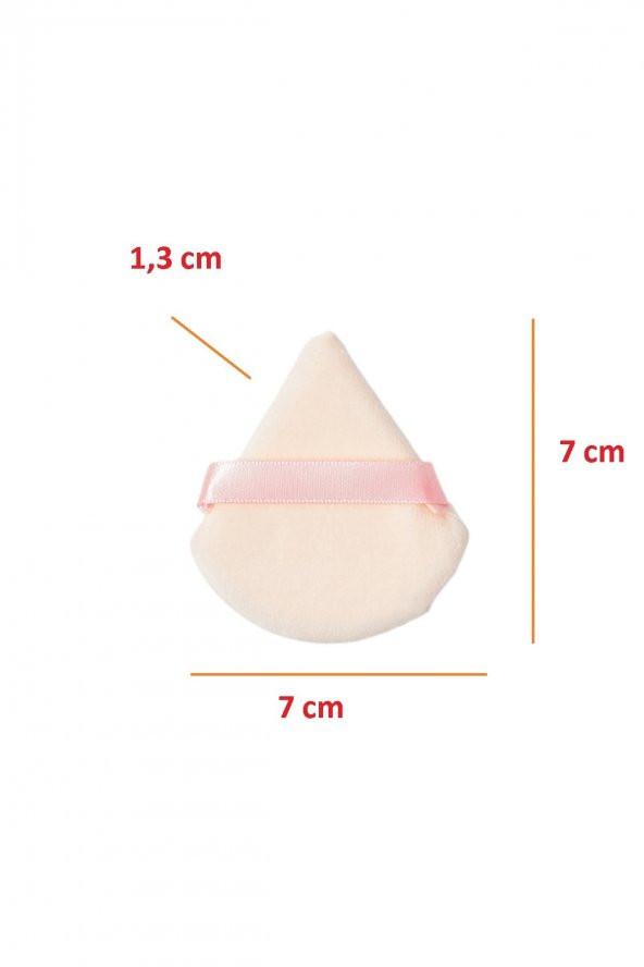 1 Adet Ten Üçgen Pamuk Yıkanabilir Kadife Puf Yüz Kontür Makyaj Bez Süngeri Kozmetik Fondöten - Resim 2