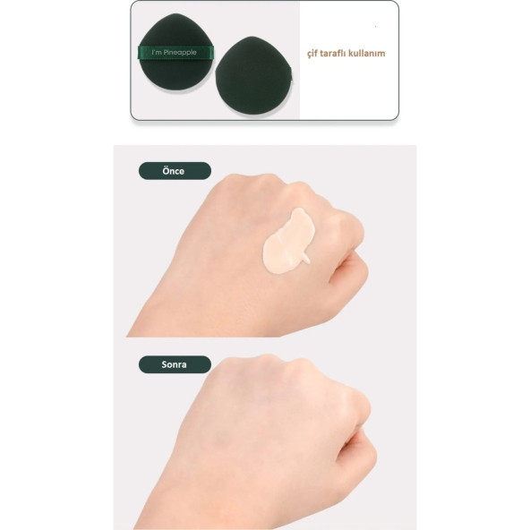 7 Adet Kozmetik Puf Seti Çiftyan Yumuşak Fondöten Nemlendirici Yüz Makyaj Bez Sünger Güzellik Seti - 5