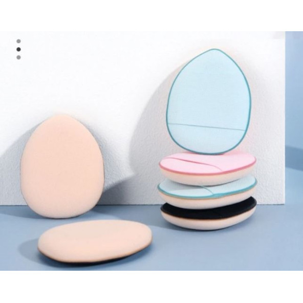 3 Adet Mini Kozmetik Puf Parmak Yüz Makyaj Sünger Göz Altı Kapatıcı Kuru Islak Bez Süngeri Concealer - 4