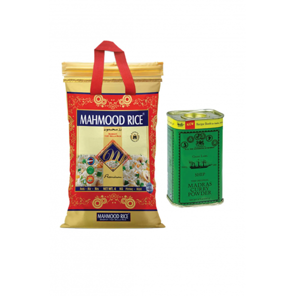 MADRAS Hınt Köri 250 gr + Mahmood Rice Basmati Pirinç 4 Kg "orjınal"