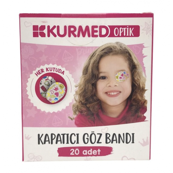 Kurmed Optik Çocuk Göz Pedi Kız 20 Adet