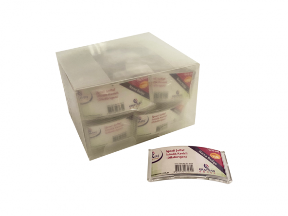 MAPİ ŞEFFAF İSİMLİK (DİKDÖRTGEN) K13 74X28 25Lİ PAKET