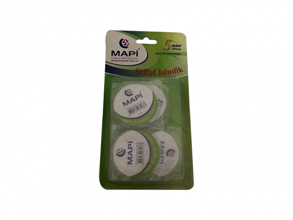 MAPİ ŞEFFAF ISİMLİKLER BLİSTER 65 MM 5Lİ PAKET