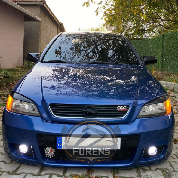 Opel Astra G 1998, 1999, 2000, 20001, 2002, 2003, 2004 model Uyumlu Batman Yarasa Ayna Kapağı Piano Black ABS Plastik - 5