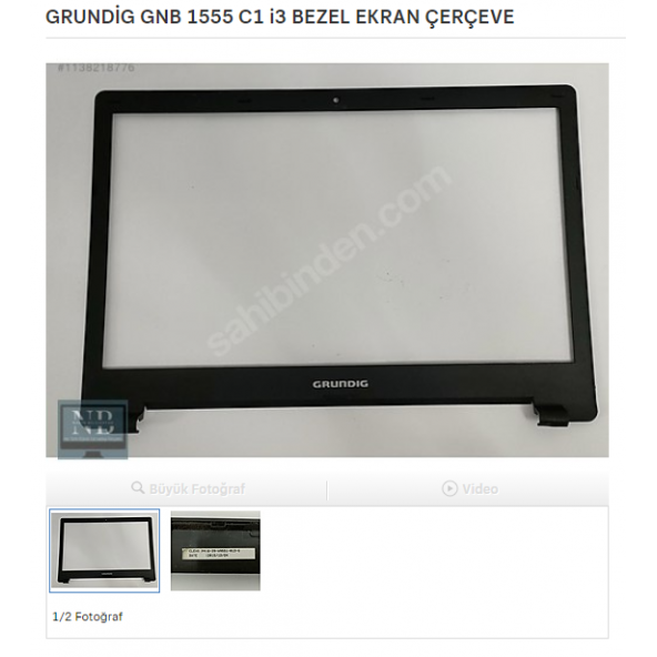 GRUNDİG GNB 1555 C1 i3 BEZEL EKRAN ÇERÇEVE