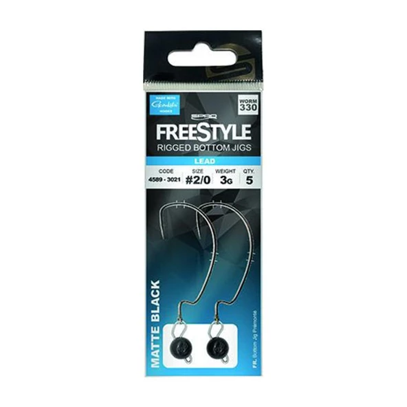 SPRO Rigged Bottom Jig LRF Silikon Yem Zokası Siyah No: 2/0 - 3