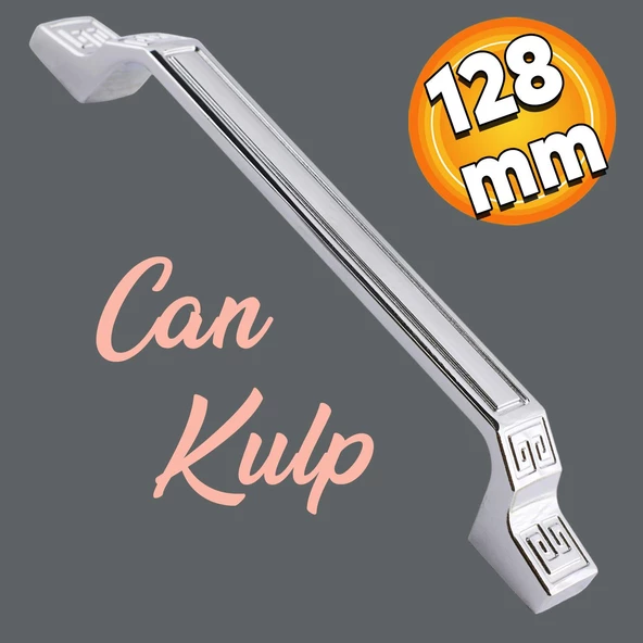 Can Mobilya Mutfak Dolabı Çekmece Dolap Kulpu Düz Metal Kulpları Kulbu Kulpu (128 MM-12.8 CM) Krom ürün görseli