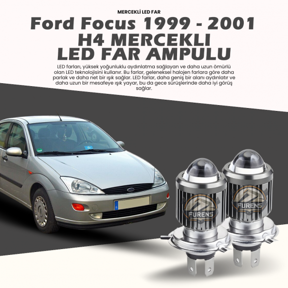 Ford Focus 1999-2001 Mercek Led Xenon Uzun - Kısa Çift Renk