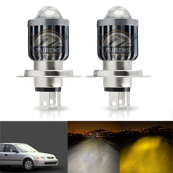 Honda Civic İes Mercek Led Xenon Uzun - Kısa Çift Renk - 2