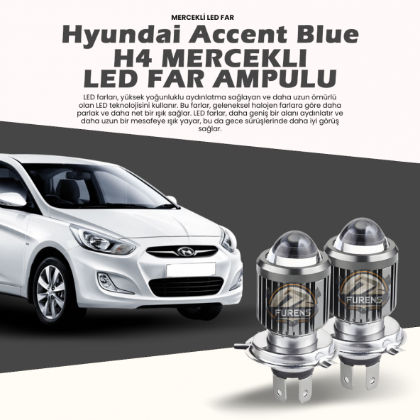 Hyundai Accent Blue Mercek Led Xenon Uzun - Kısa Çift Renk