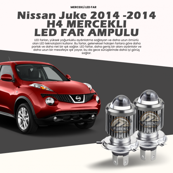 Nissan Juke (2010-2014) Makyajsız Kasa Mercek Led Xenon Uzun - Kısa Çift Renk