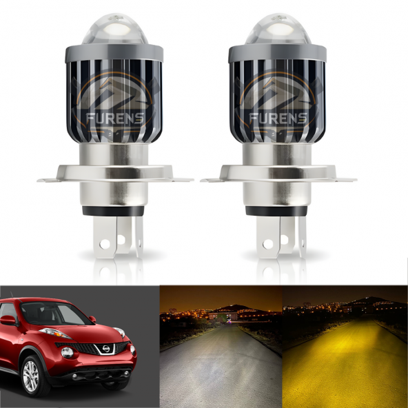 Nissan Juke (2010-2014) Makyajsız Kasa Mercek Led Xenon Uzun - Kısa Çift Renk - 2