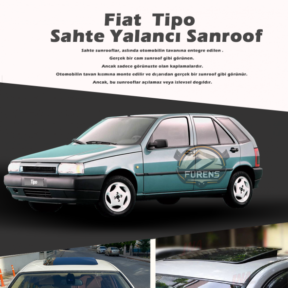 Fiat Tipo Parlak Siyah Yalancı Çakma Sahte Sunroof ürün görseli 1