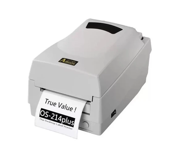 Argox OS-214 PLUS 203DPI Termal Transfer USB+Seri+PARALEL(LPT) Barkod Yazıcı (RİBONLU KULLANIM) ürün görseli 1