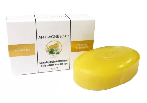 Premium Doğal Yağlı Cilt Tipleri İçin Sivilce Akne Ve Siyah Nokta Karşıtı Sabun 115GR - 2