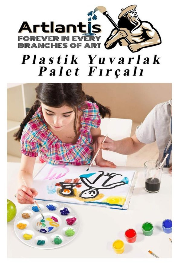 Akrilik Boya Mydido 12 Renk 9 ml Tüp 1 Paket 12 Li Akrilik Boya Seti ve Yuvarlak Resim Paleti Fırçalı 1 Paket 10 Hazneli Boya Paleti Sanatsal Boyalar İçin Palet Akrilik Boya - Resim 6