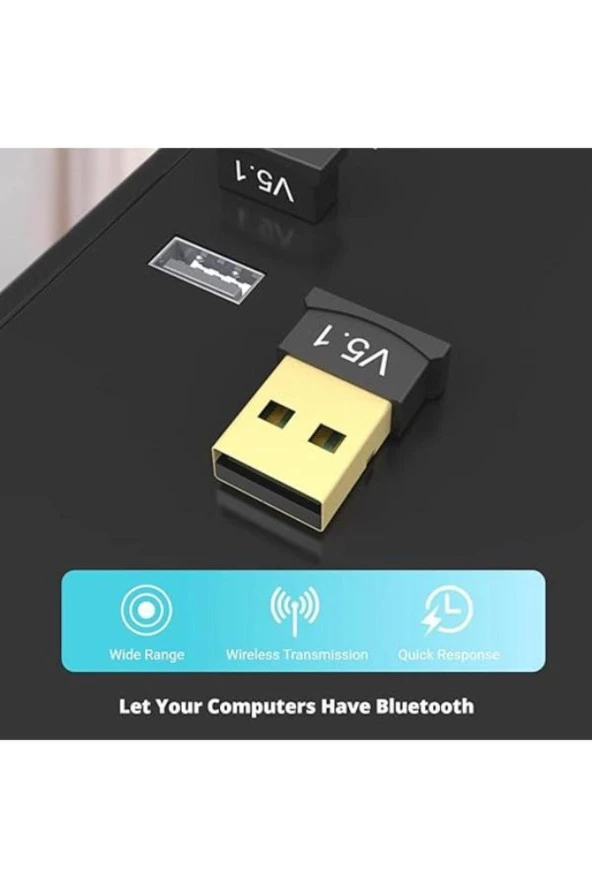 5.1 Bluetooth Doungle V5.1 USB Bluetooth Adaptörü Alıcı Verici Mini Kablosuz Bluetooth Dongle - 5