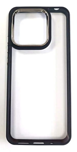 Xiaomi Redmi 12C Uyumlu Renkli Çerçeveli Şeffaf Kılıf ürün görseli 1