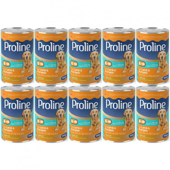 Proline Kuzu Etli ve Bal Kabaklı Yetişkin Köpek Konservesi 395 Gr*10 Adet