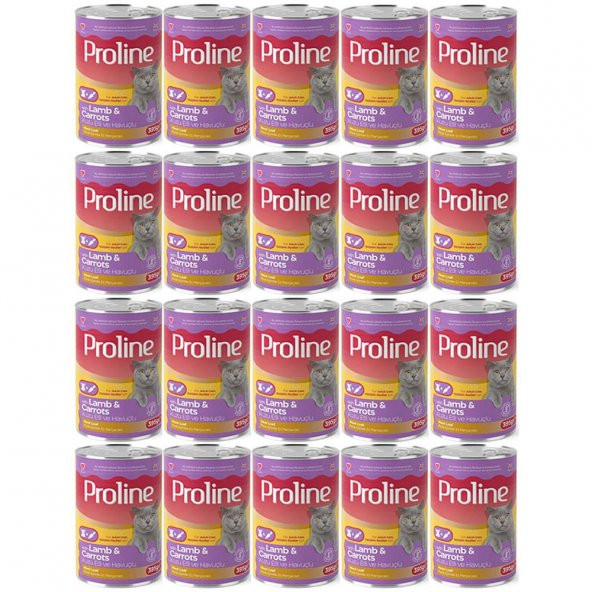 Proline Kuzu Etli ve Havuçlu Pate Et Parçalı Kedi Konservesi 395 Gr*20 Adet ürün görseli