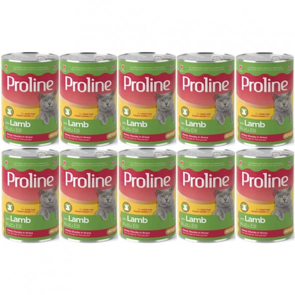 Proline Kuzu Etli Yetişkin Kedi Konservesi 400 Gr*10 Adet