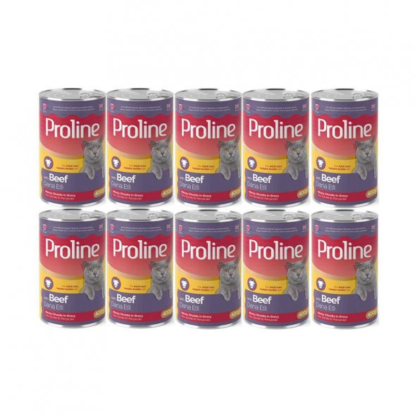 Proline Dana Etli Yetişkin Kedi Konservesi 400 Gr*10 Adet ürün görseli
