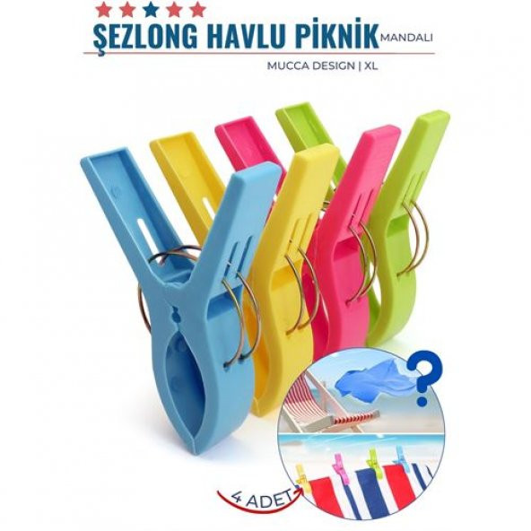 XL Plaj Havlu Şezlong Piknik Mandalı 4 ADET Mucca Design (Findit)