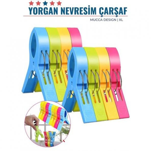 48 ADET XL Yorgan Nevresim Çarşaf Mandalı Mucca Design (Findit)